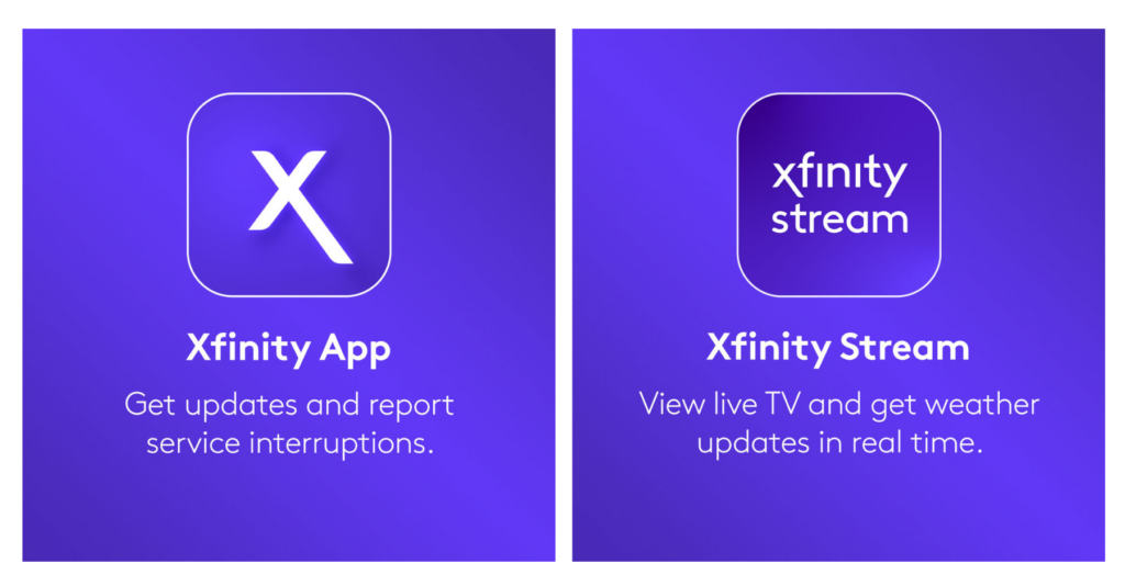 Images of the Xfinity Apps