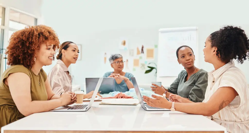 Small business around a table