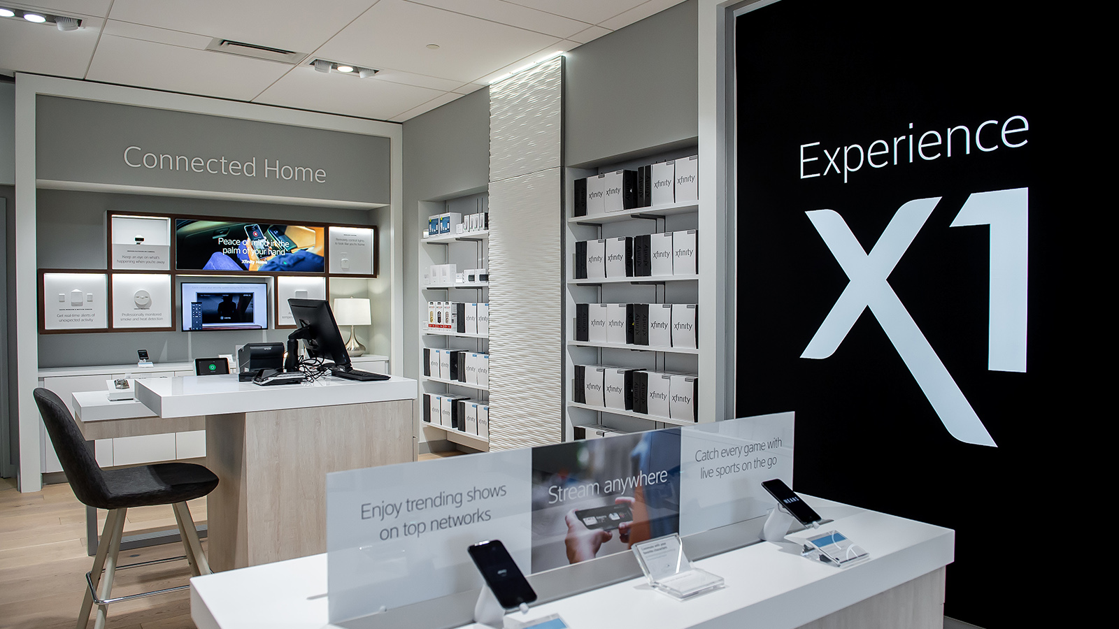 Interior of an Xfinity store.