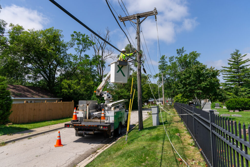 Xfinity Technician in Bucket Truck